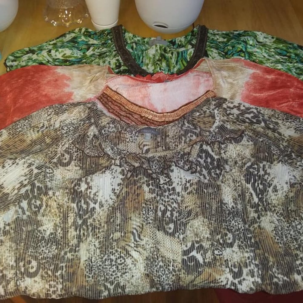 3 NEW without tags Fashion Bug Tops 4x